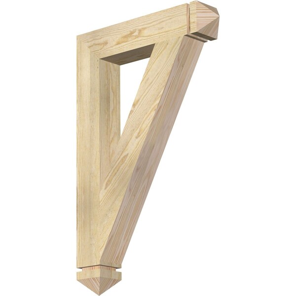 Ekena Millwork Traditional Arts & Crafts Rough Sawn Bracket, Douglas Fir, 4"W x 22"D x 34"H BKT04X22X34TRA03RDF - main